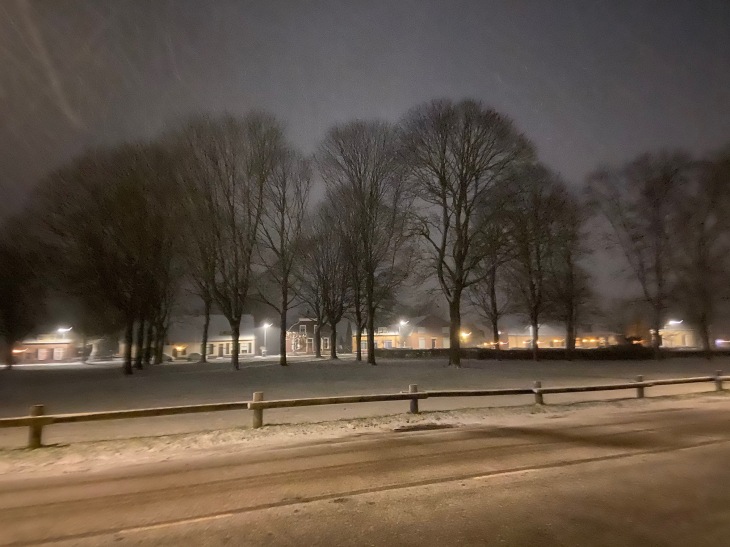 Sneeuw in Den Hout, Nederland